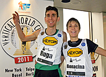 Last year's winners, Italians Fabio Ruga and Cristina Bonacina