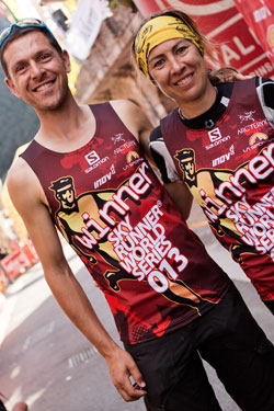 Race winners Julien Chorier and Francesca Canepa. © Jordi Saragossa