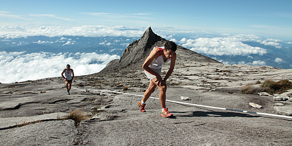 Kilian Jornet summiting Kinabalu to win in 2011