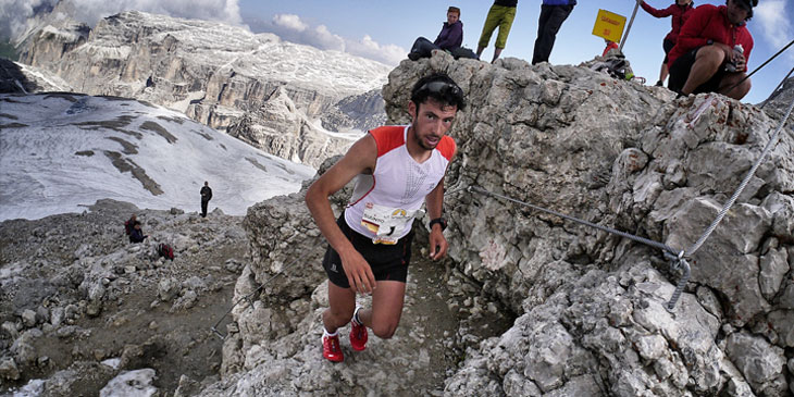 Kilian nears the Biz Boè summit. © Ian Corless
