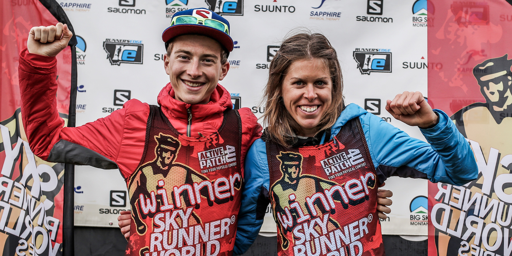 Rémi Bonnet & Laura Orguè winners Lone Peak Vertical Kilometer. (c)iancorless.com