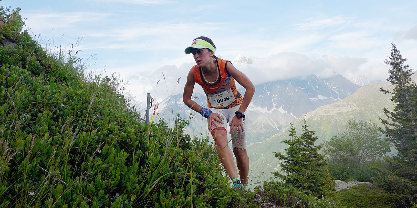 Azara Garcia, Compressport, 5th in the Mont-Blanc KV. ©ISF